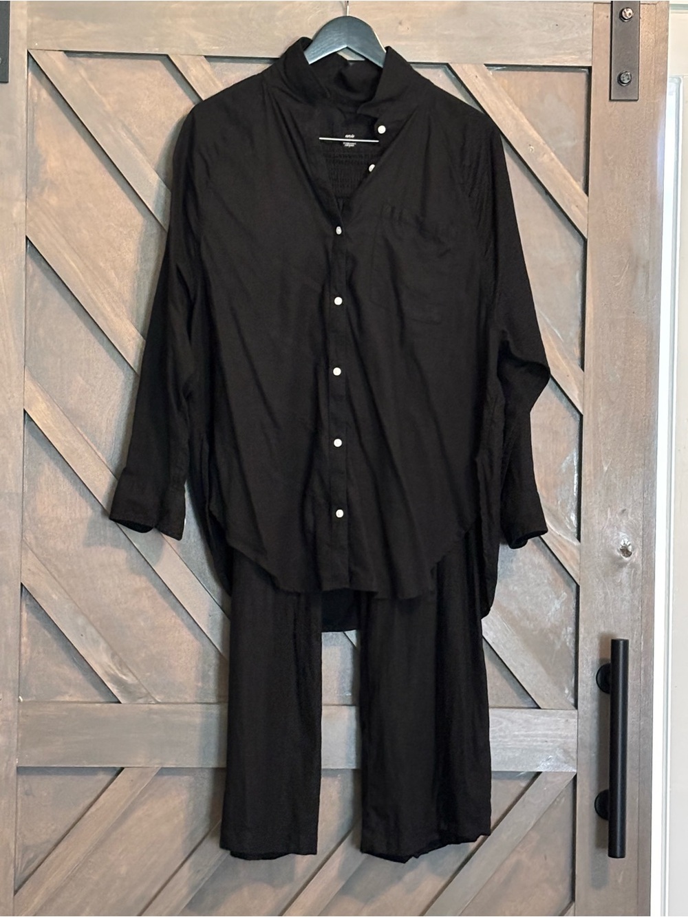 Aerie Matching Set : Linen Blend oversized Coverup shirt and matching pants